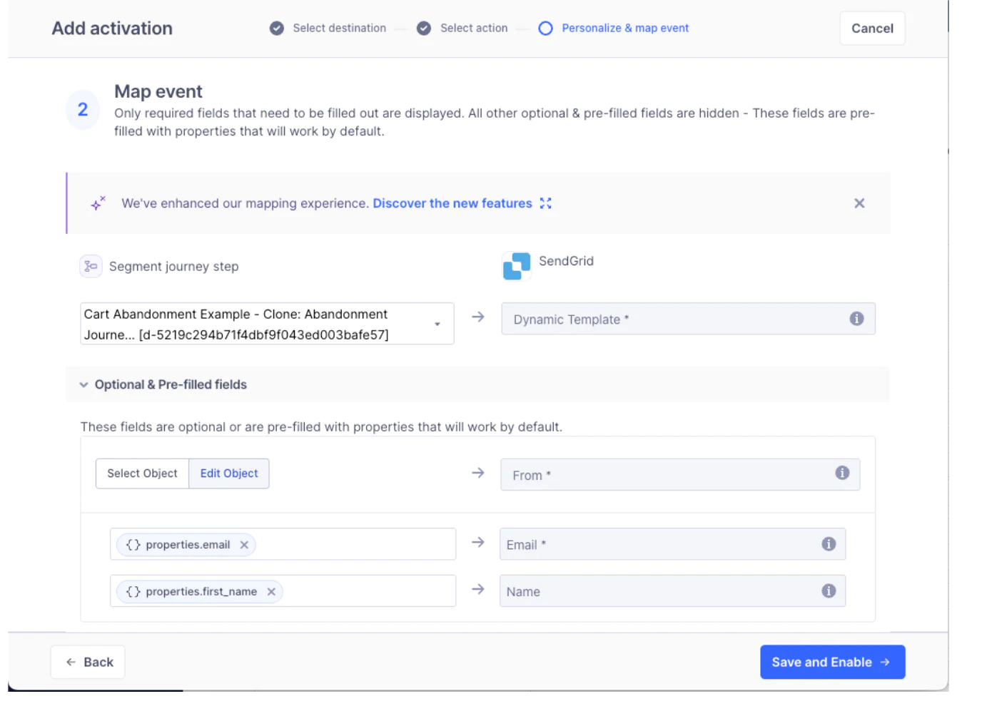 Screenshot of an interface for configuring an activation event in a software application