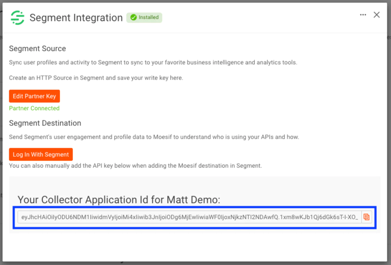 Example of user funnel report.