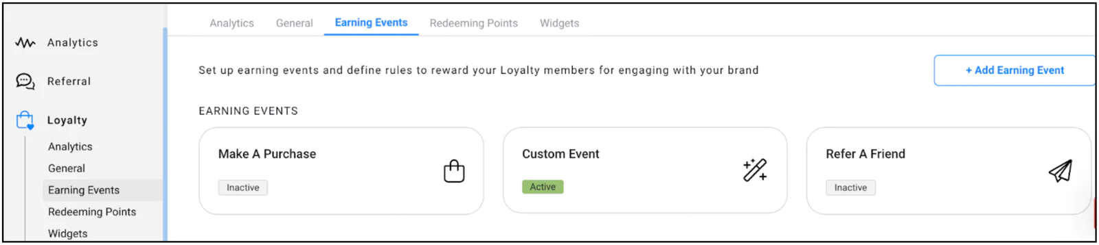 Friendbuy and Segment event mapping screen.