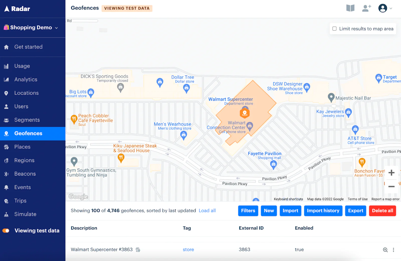 Adding Geofences